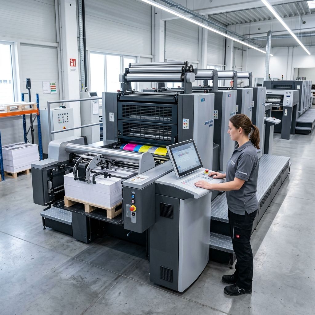 Heidelberg SM52 sheetfed offset press in operation